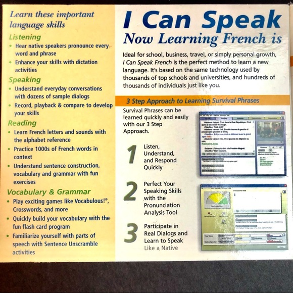 I CAN SPEAK FRENCH! CD-ROM and All Speech CD Lessons! - Picture 7 of 13